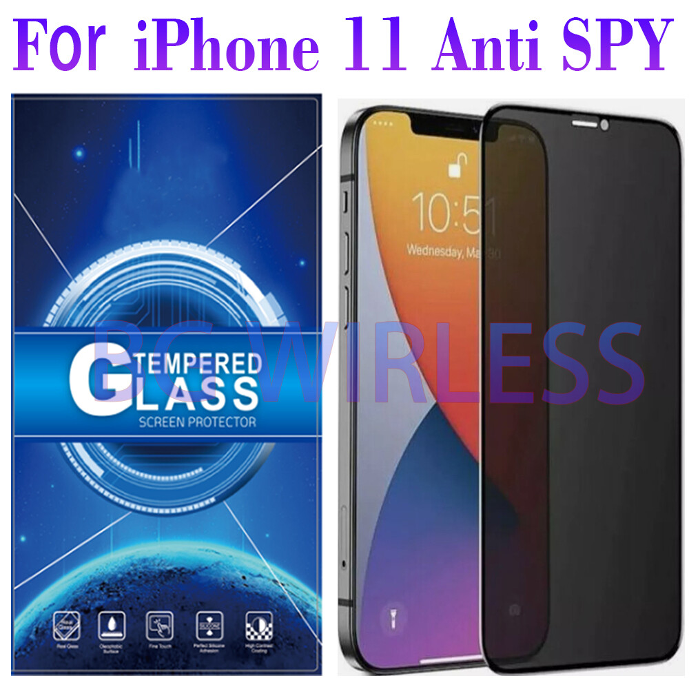For iPhone 11,Anti Spy Privacy Tempered Glass Screen Protector,Full Coverage
