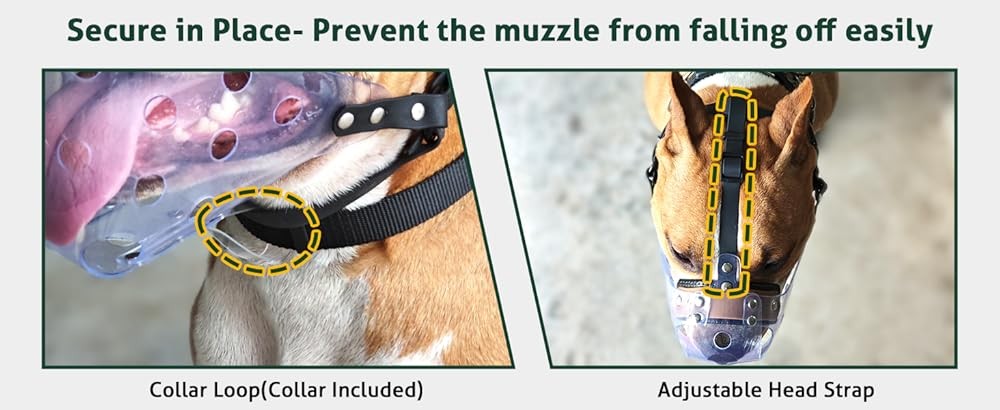 Pitbull Muzzle, Basket Muzzle for Lar Dogs Rottweiler to
