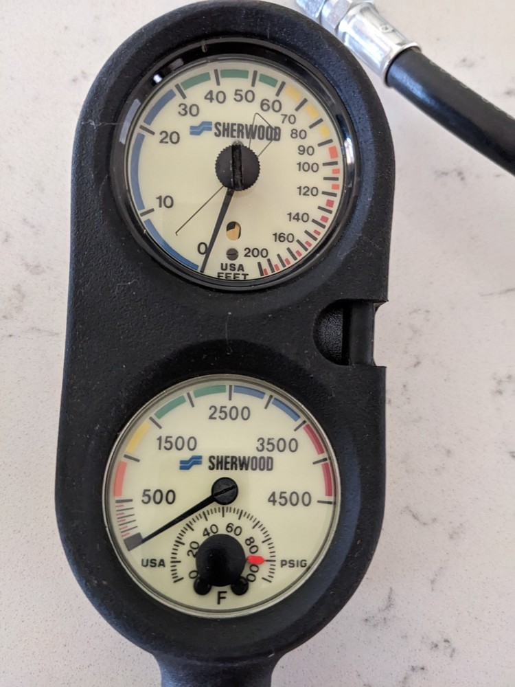 Sherwood Analog Console Compass Pressure & Depth Gauge