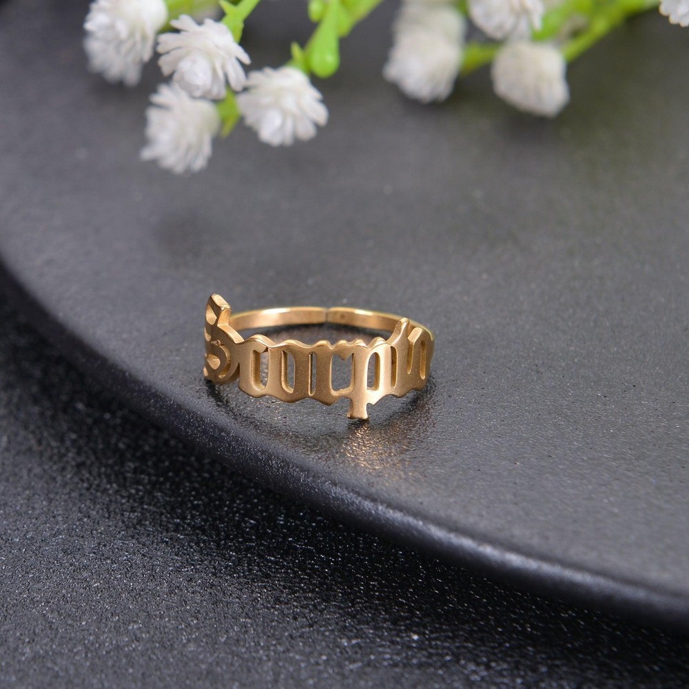Pendantify Personalized Zodiac Sign Ring | Custom Celestial Personalized Zodiac