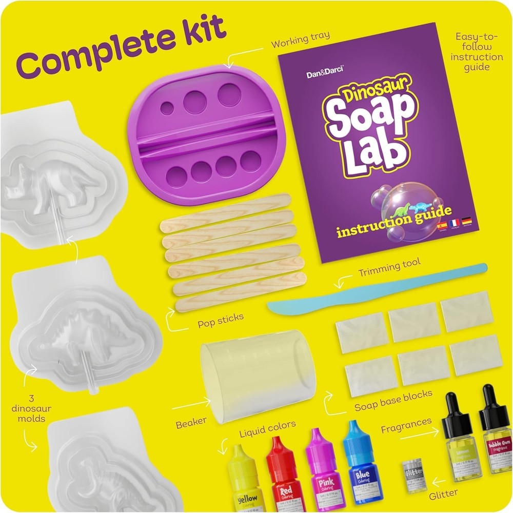 STEM Dinosaur Soap Making Kit - Creative DIY Science Fun for Kids