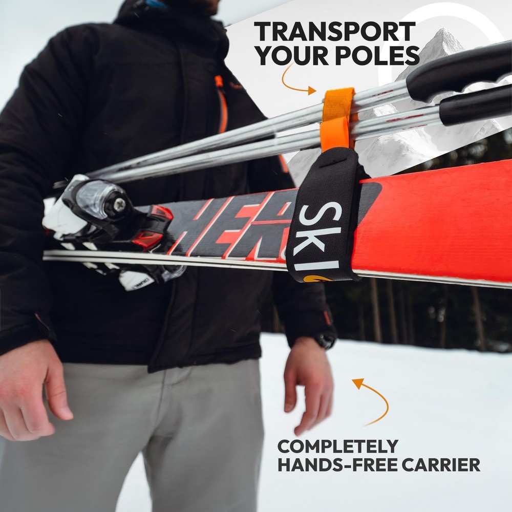 Sklon Ski Strap and Pole Carrier | Avoid The Struggle and Effortlessly Transp...