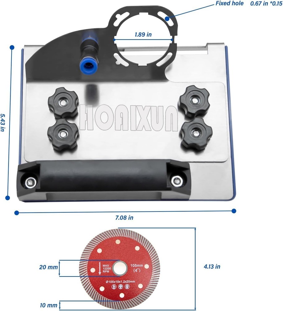 45 Degree Tile Chamfering Tool, Angle Grinder Stand for 45° Tile Cutting, Tile C