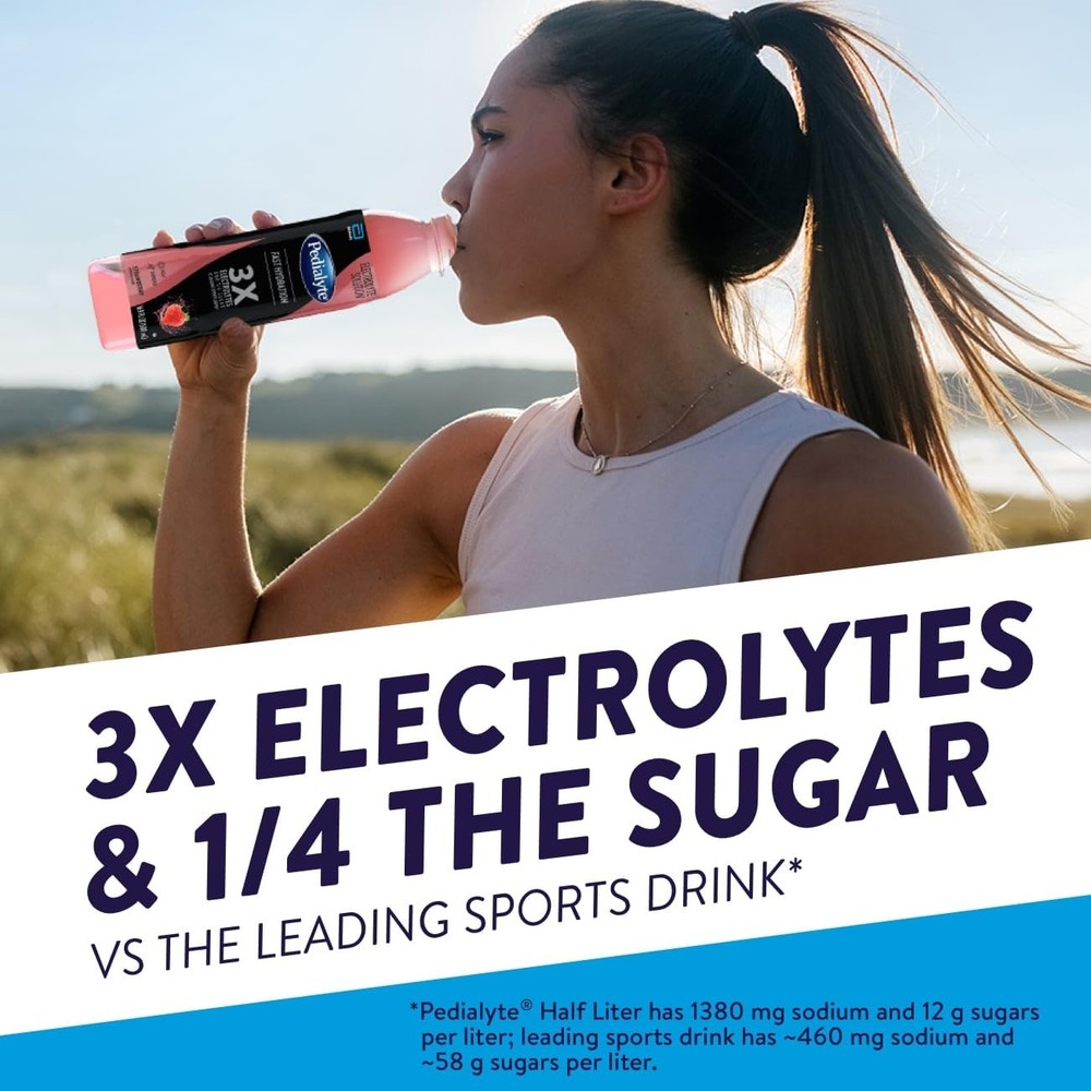 Electrolyte Solution Strawberry Hydration Drink 12 bottles half liter each