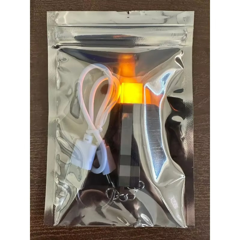 Minecraft Torch LED Keychain Flashlight Light Up Mini Rechargeable Backpack