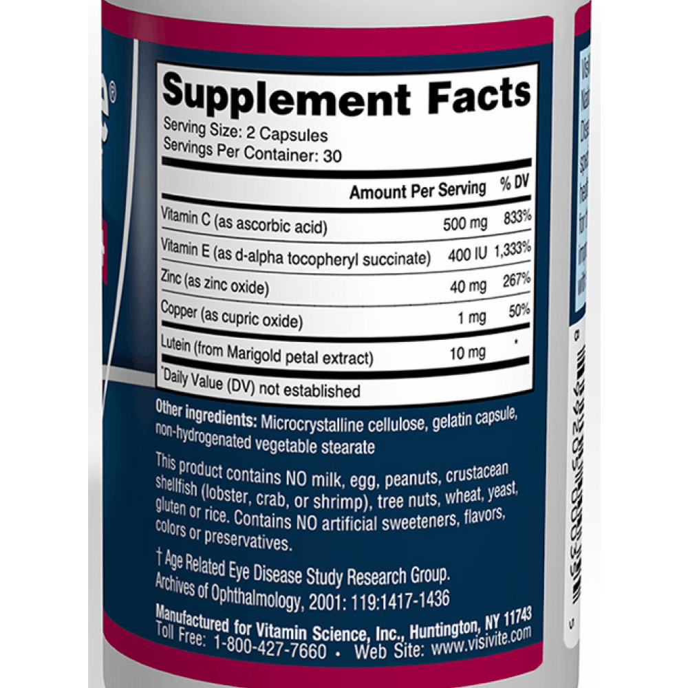 VisiVite® AREDS Lutein+ Eye Vitamin Formula