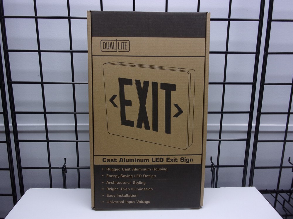 Dual-Lite Cast Aluminum LED Exit Sign SESRBNE