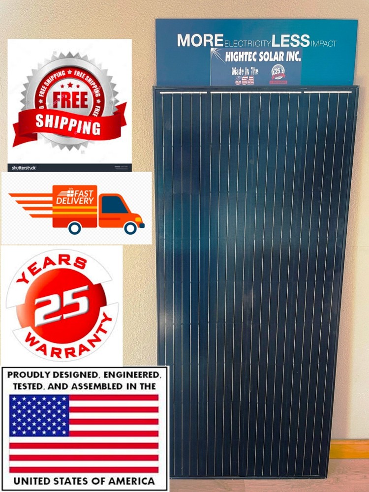 1- 215W  Solar Panel Off Grid RV Boat solar panels BLACK FRAME BLACK FRONT new