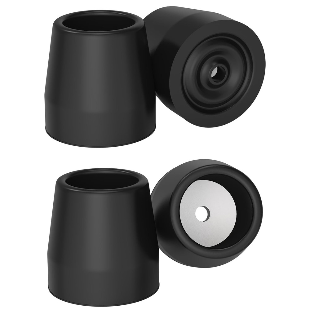 Walker Tips 4Pack, 1 Inch Heavy Duty Rubber Replacement Tips for Walker, Comm...