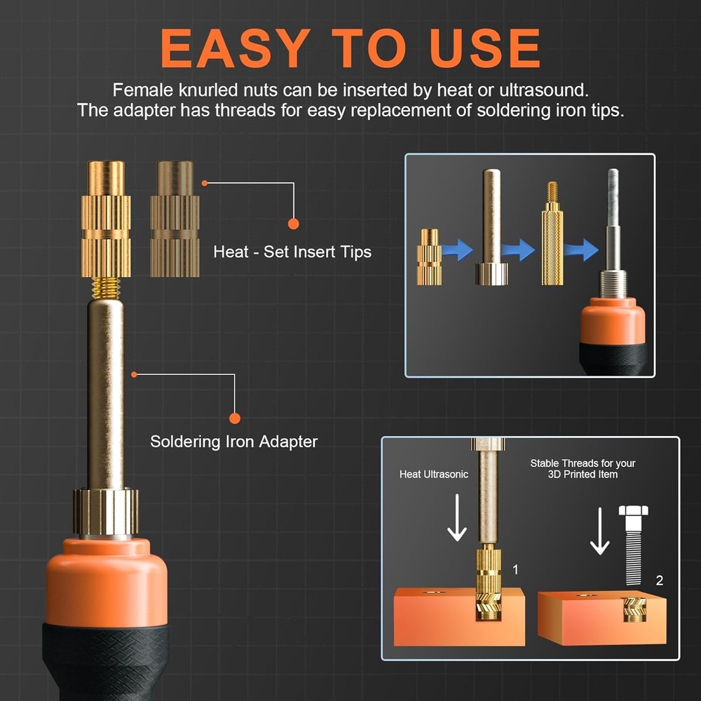 Threaded Inserts Set with Soldering Tip 440pc