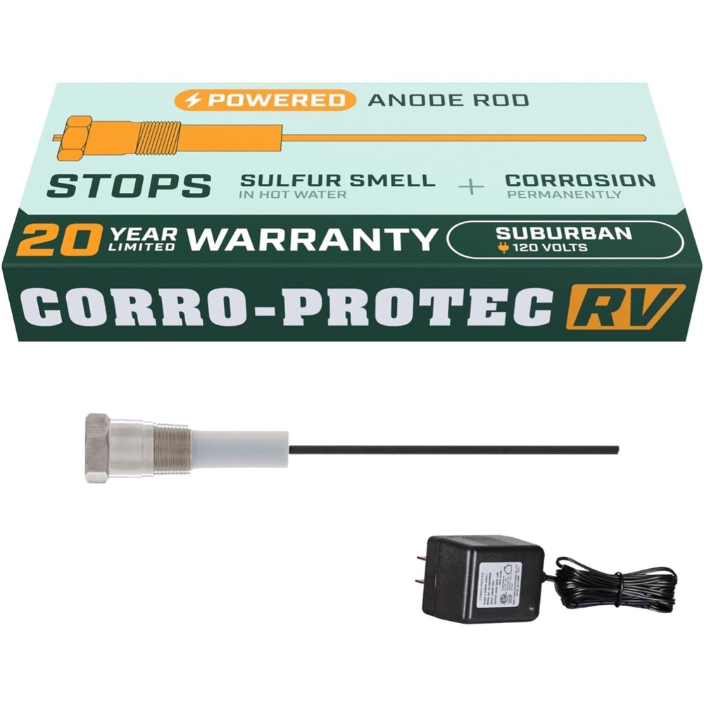RV Anode Rod for Hot Water Heater, 20-  Powered Anode, Permanently Stops Corr...