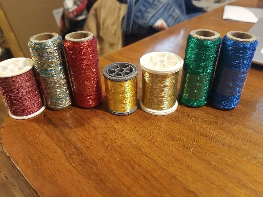 7 Spools Metallic Machine Embroidery Thread