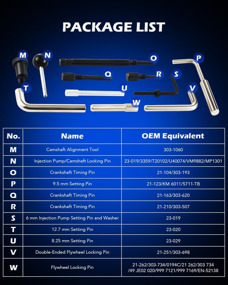 Orion Motor Tech Engine Timing Tool Set, 24 Piece Engine Camshaft Alignment T...