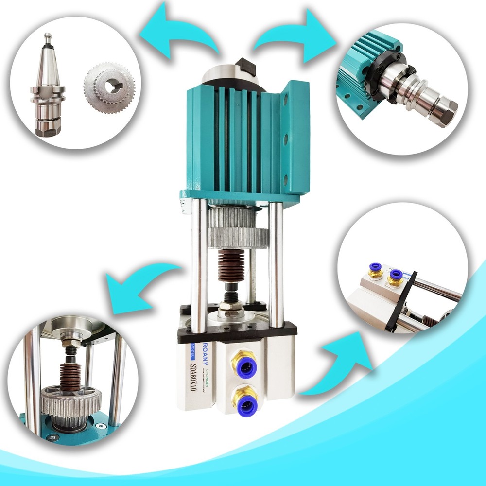 BT30 Non-powered Spindle Cylinder Pneumatic Semi-auto Tool Changing Spindle