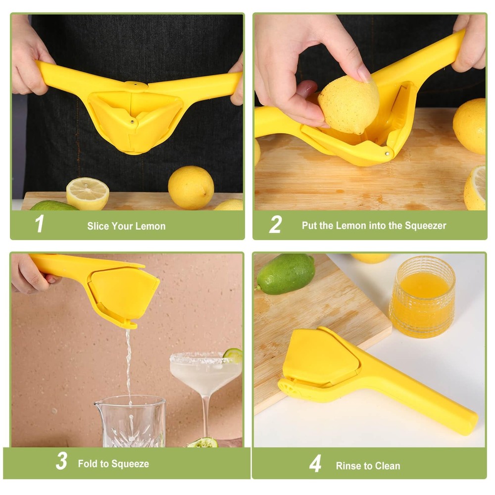 Lemon Squeezer Effortless Manual Flat Lime Juicer Squeezer Hand Citrus Press ...