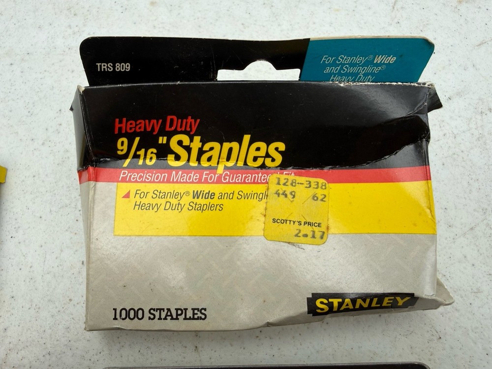 (Quantity 9 Boxes) Assorted Staples - Surebonder Various Sizes, Arrow, Stanley