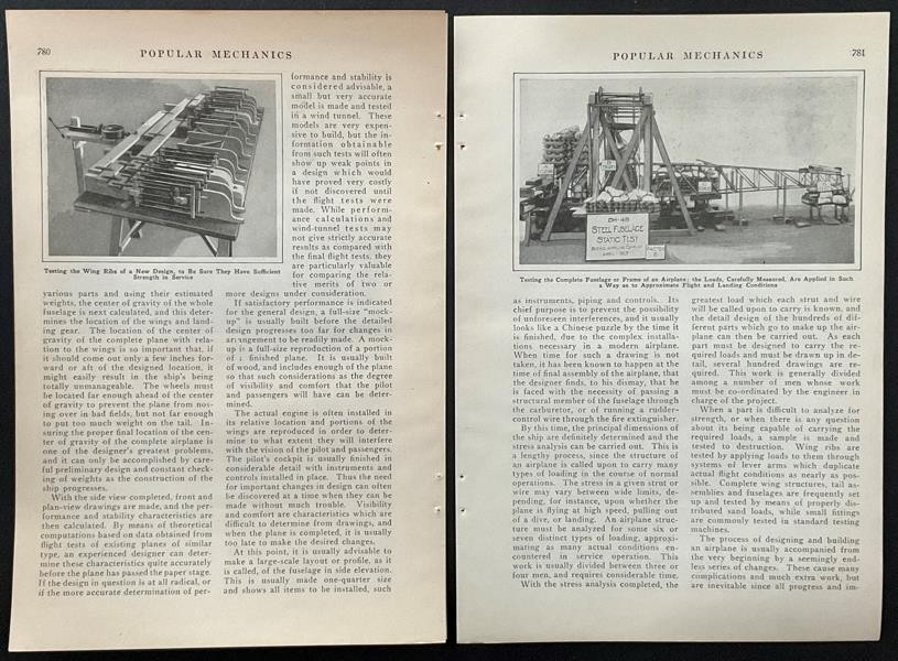 “How the Ship is Designed” 1929 article Boeing Model Maker Othello P. Dickert
