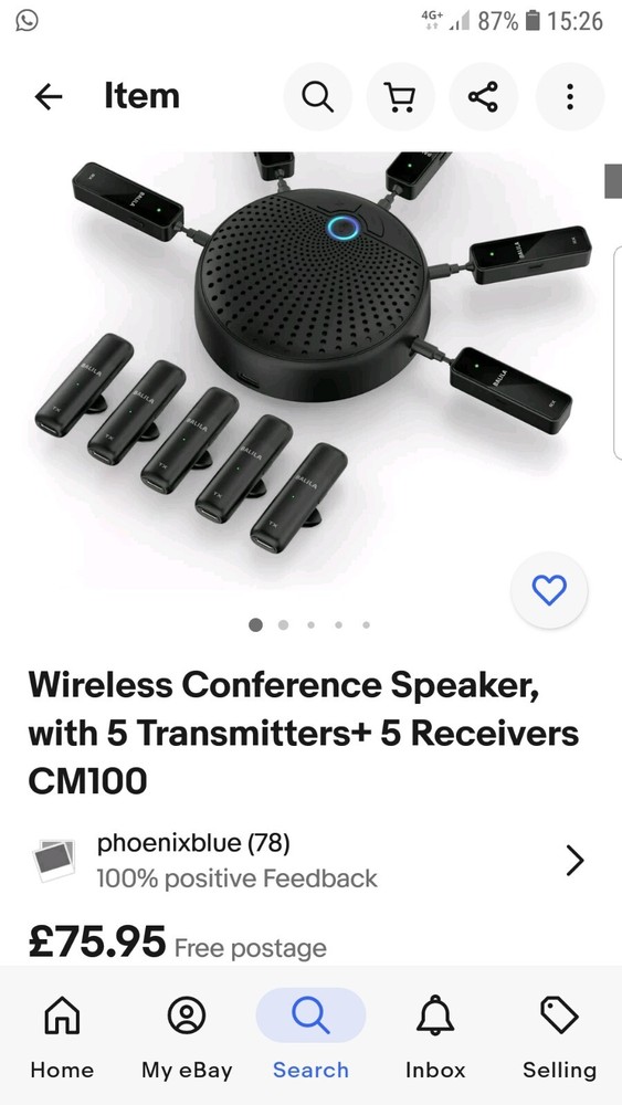 Wireless Conference Speaker, with 5 Transmitters+ 5 Receivers CM100