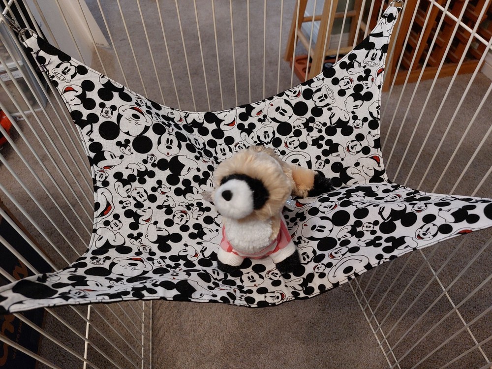Ferret Hammock - Mickey Mouse Theme - 12" x 14"