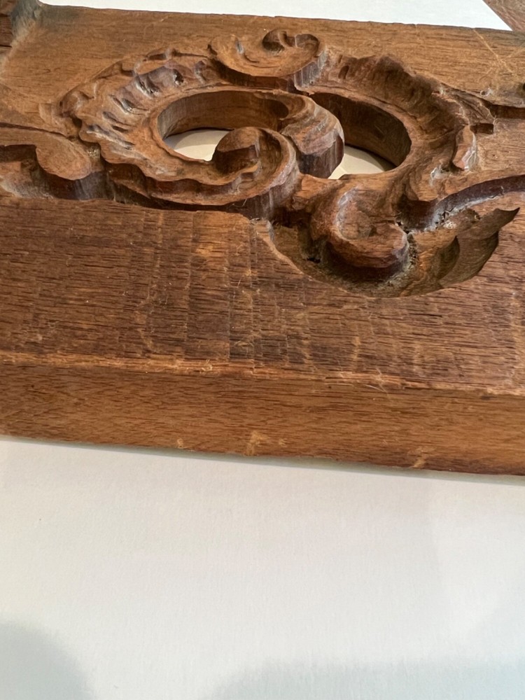 salvaged antique carved board