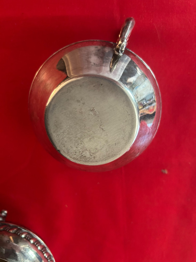 Silver Plated Copper Cream and Sugar Set CROWN MARK
