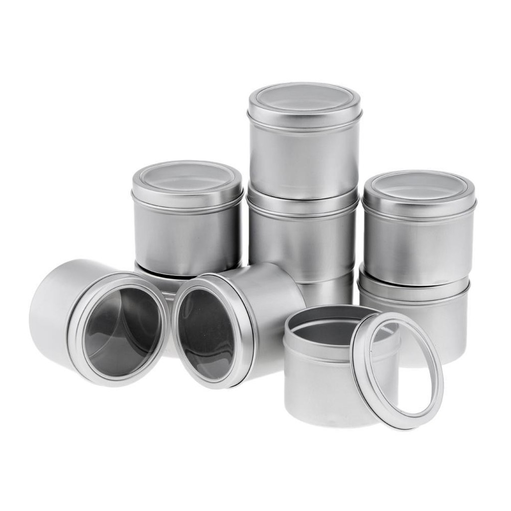 5pcs 100ml Make - Up Aluminium Pot Jar Tin Lip
