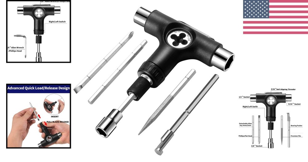 Essential Multi-Function Skate Tool - 10-in-1 Design for Skateboarding & More