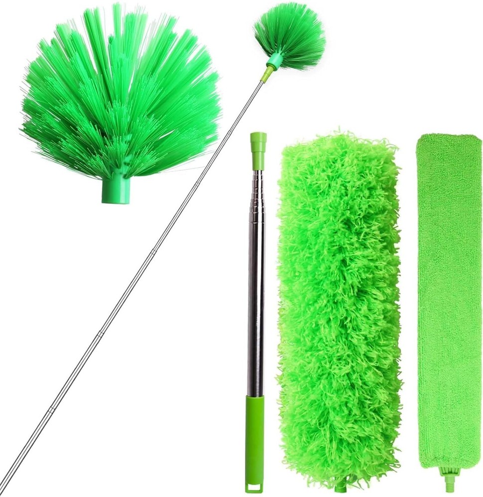 Cobweb Duster with Extension Pole, Bafezoze Ceiling Fan Duster with Long Hand...