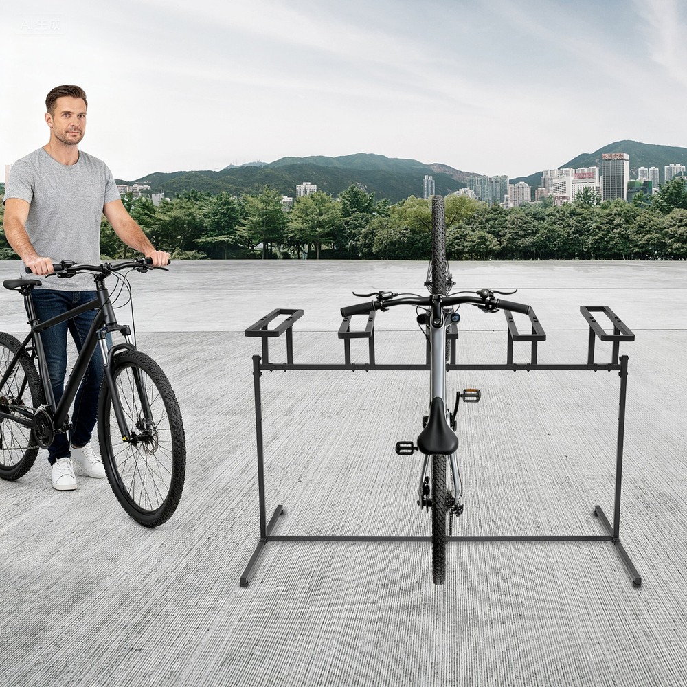 5 adjustable height bicycle bracket, metal bicycle storage and sorting rack