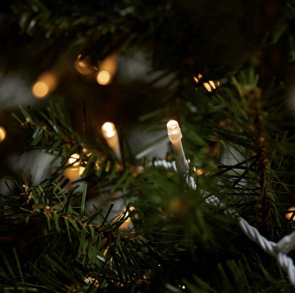 GE StayBright 200-Count Warm White LED MicroBright String Lights with White Wire