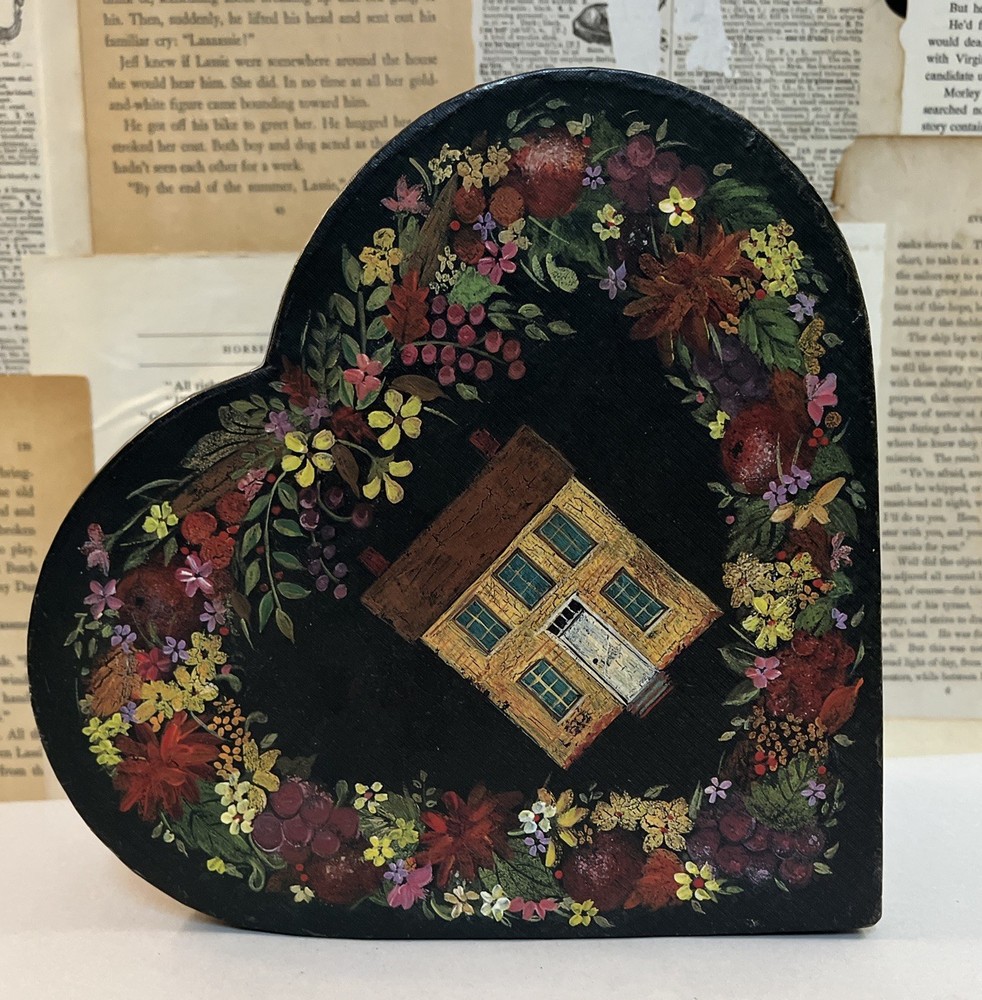 Bob's Boxes Primitives Heart Shaped Bless this House Box