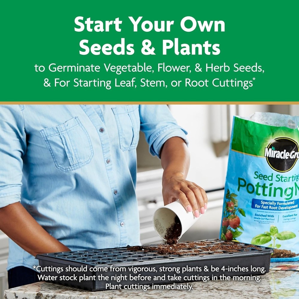 Seed Starting Potting Mix, 8 Qt (2-Pack) – Nutrient-Rich for Seeds