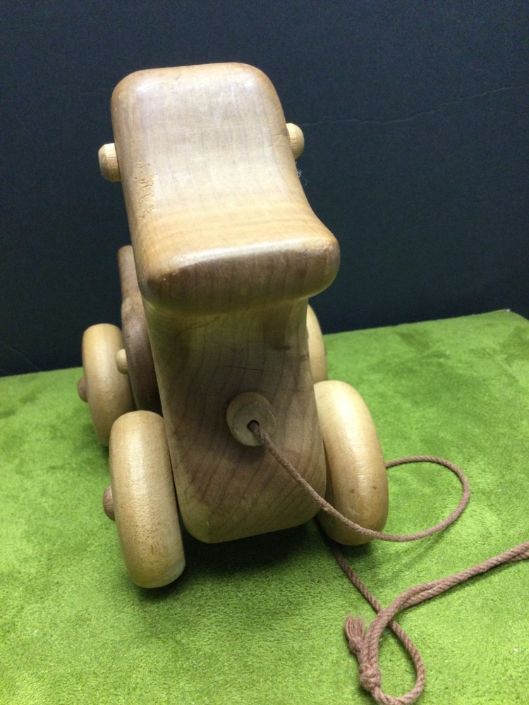 🌺Vintage Natural Wood DUCK PULL TOY Excellent!🌺