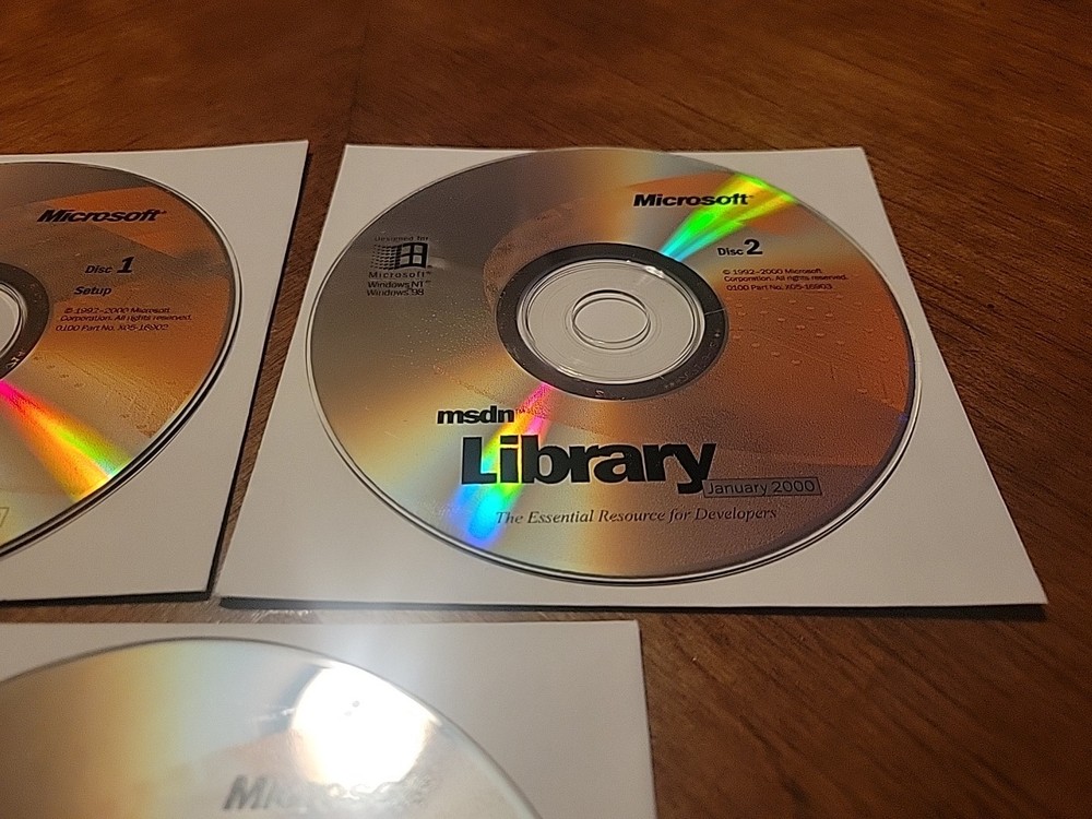 Microsoft Windows MSDN Library January 2000 Loose Discs - 1-3 - Tested Works