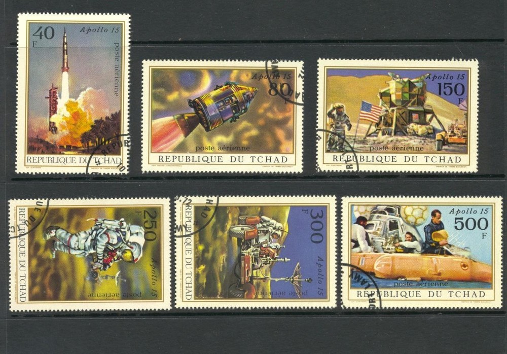 Chad 1972 Mi 443-8 Apollo 15 Space Used