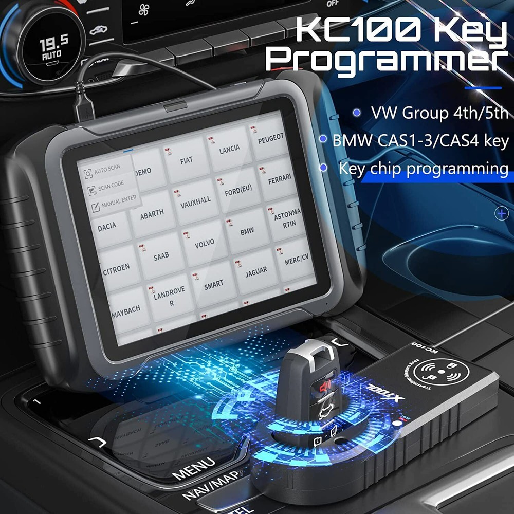 XTOOL KC100 Immobilizer Smart Key Chip Coding Tool for D8S D9S PRO OBD2 Scanner