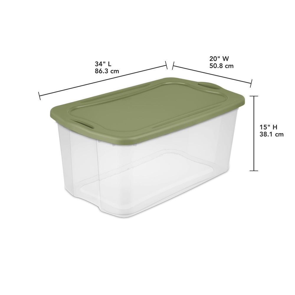 Storage Bin, Full-Grip Handles, Green