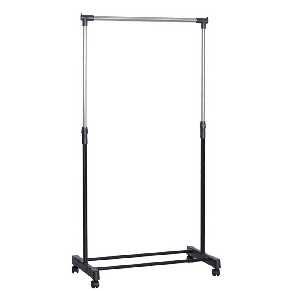 Laundry Drying Rack Clothes Storage Hanger Stand With Brake Roller Adjustable US