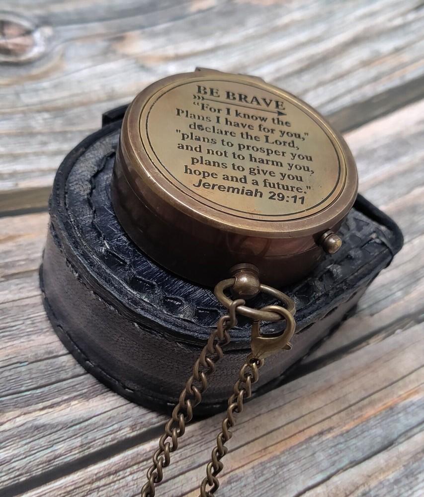 Personalised Compass for Son, Personalized Gift, Antique Brass Engraved Compass