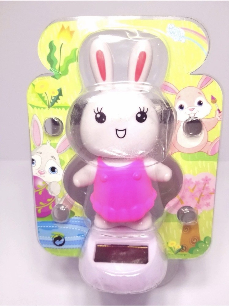 White Bunny Rabbit with Pink Dress Solar Dancer with Charators on Package