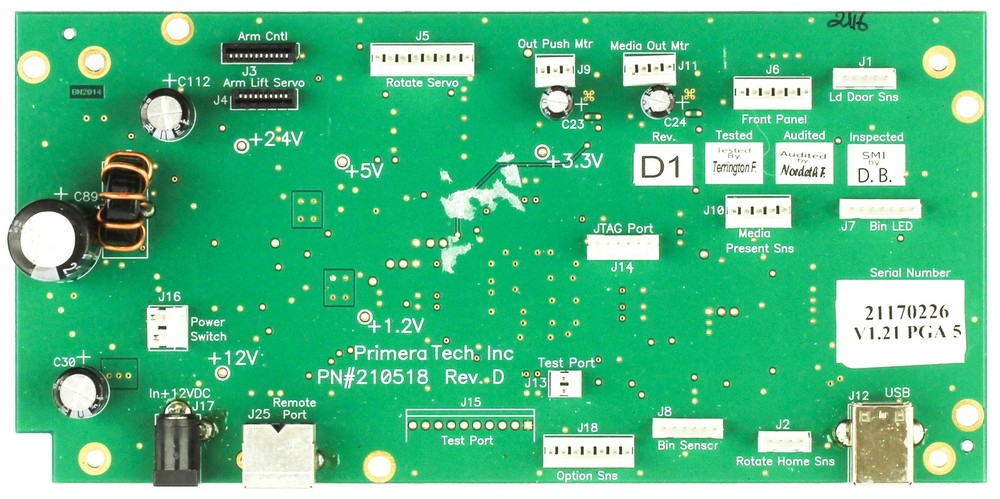 Primera Technology 210518 Cassette Printer Control Board