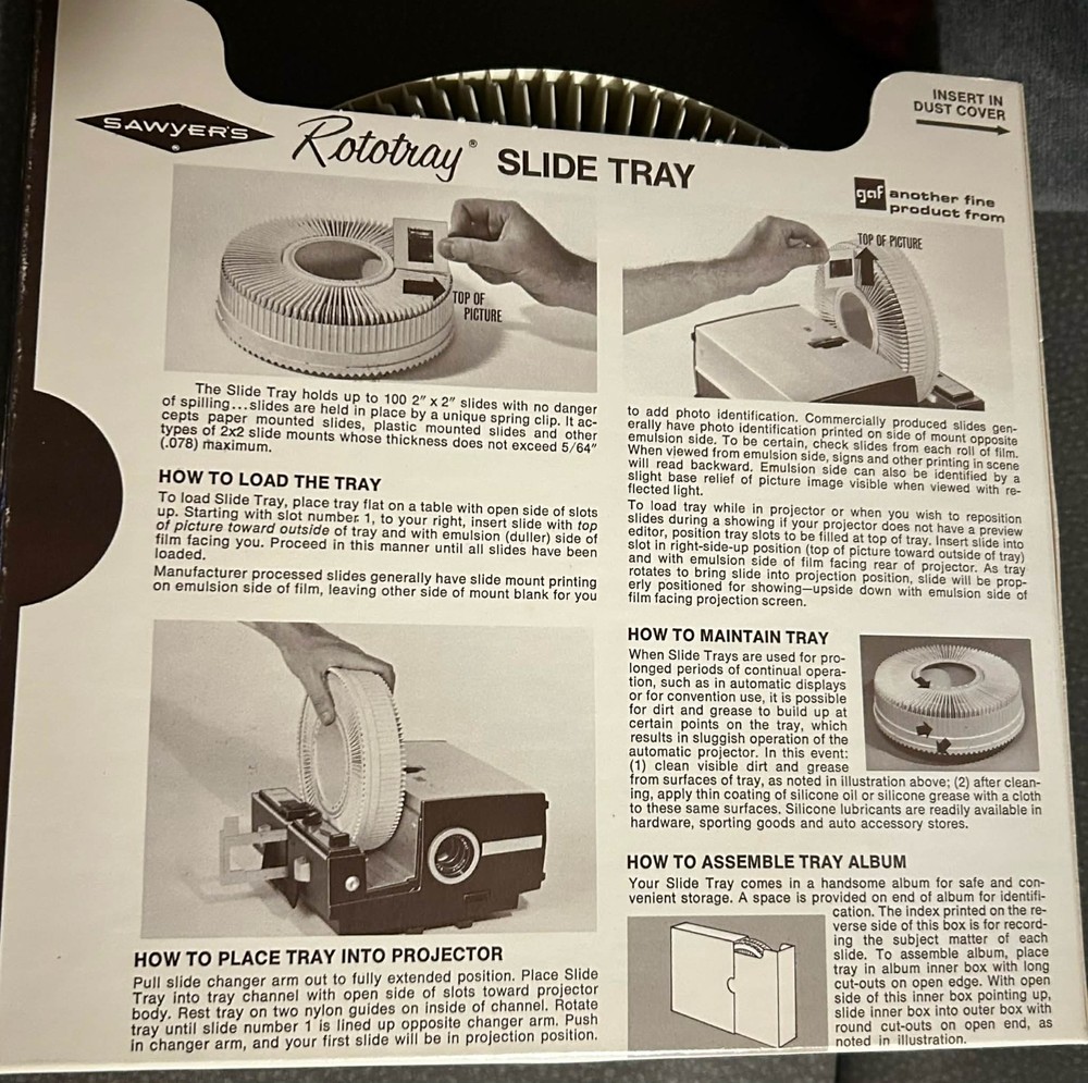 Sawyer Rotary slide tray