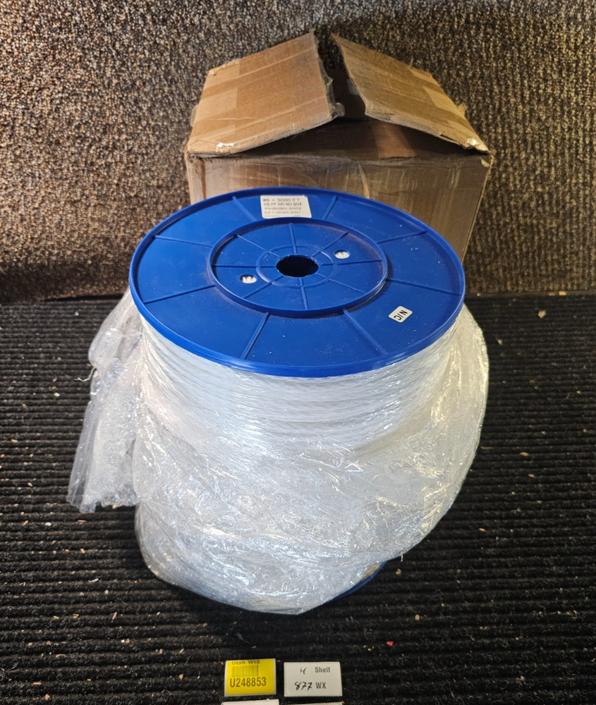 Hollow Braid Polypropylene Size #8 White Spool 3000 Ft PHB080-3002