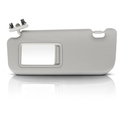 Driver Side Sun Visor Compatible with Yaris 2007 2008 2009 2010 2011 Gray