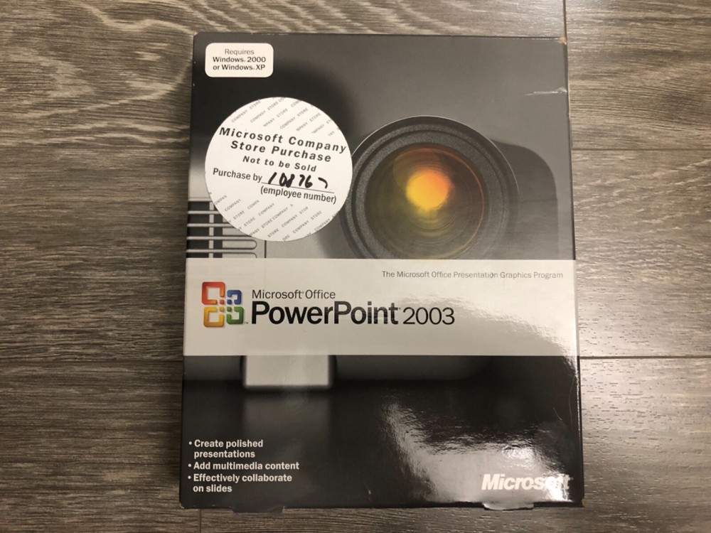 Microsoft PowerPoint 2003 Boxed Factory Sealed