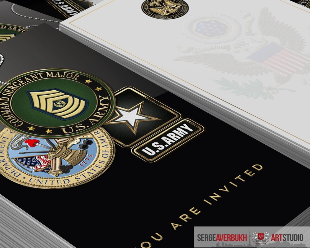 Customizable US Army Command Sergeant Major Invitation Template DIGITAL DOWNLOAD
