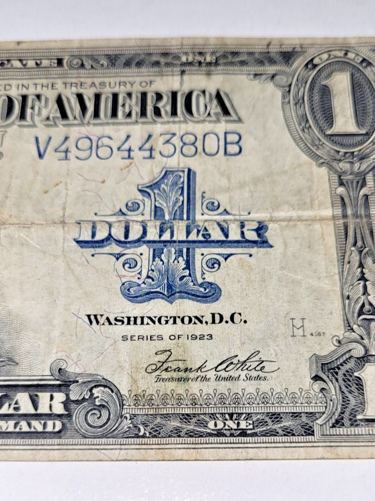 1923 $1 One Dollar SILVER CERTIFICATE "Horse Blanket" Note