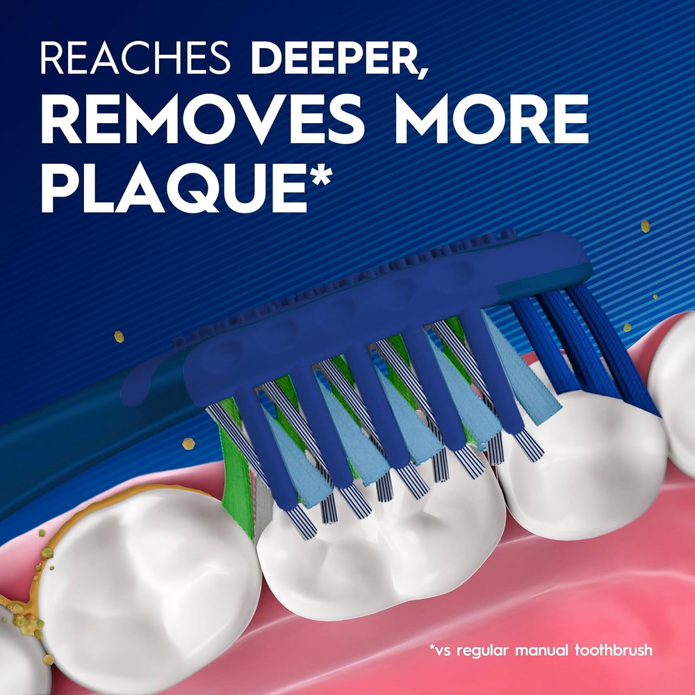 Pro Clean Cross Action Toothbrushes, Deep Plaque Removal, 6 Count