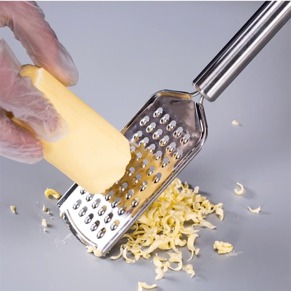 2Pcs Mini Cheese Grater With Handheld Shredder Kitchen Small Silver