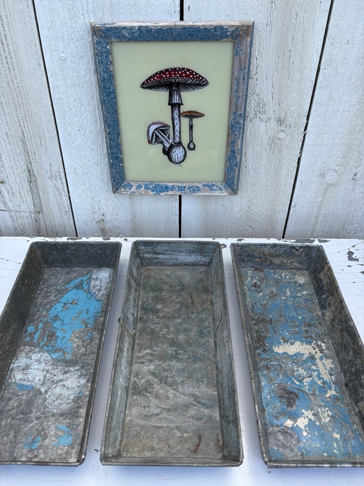 Galvanised Metal Vintage Tray